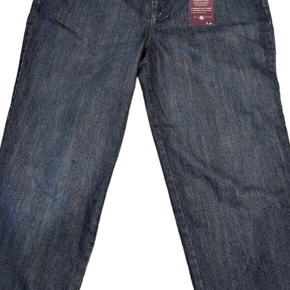 GLORIA VANDERBILT Amanda Dark Rinse Distessed Ankle Jeans Plus Size 22W NEW - Picture 3 of 11